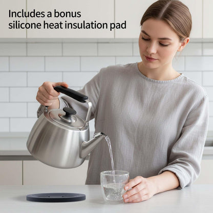 SADOMAIN Tea Kettle, Whistling Stovetop Tea Kettle, Large Capacity Teapot Suits for All Heat Source, Professional Fast Heat Technique Teapot with Thick Body and Bottom, Durable and Sturdy Tea Pot