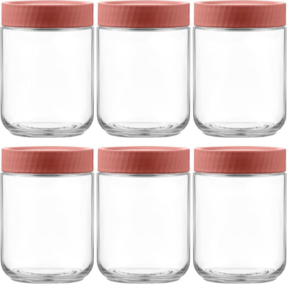 16 oz 6 Pack,Mason 16 oz 100% Danmu Overnight Oats Containers with Lids,Meal Prep Containers Jars with Lids
