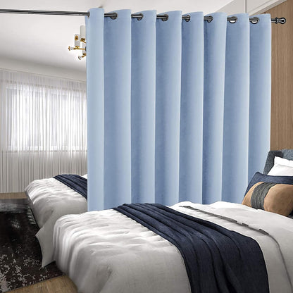 Curtain Rod, 48" - 84" Adjustable Black Curtain Rods for Windows, 1" Diameter with Brackets