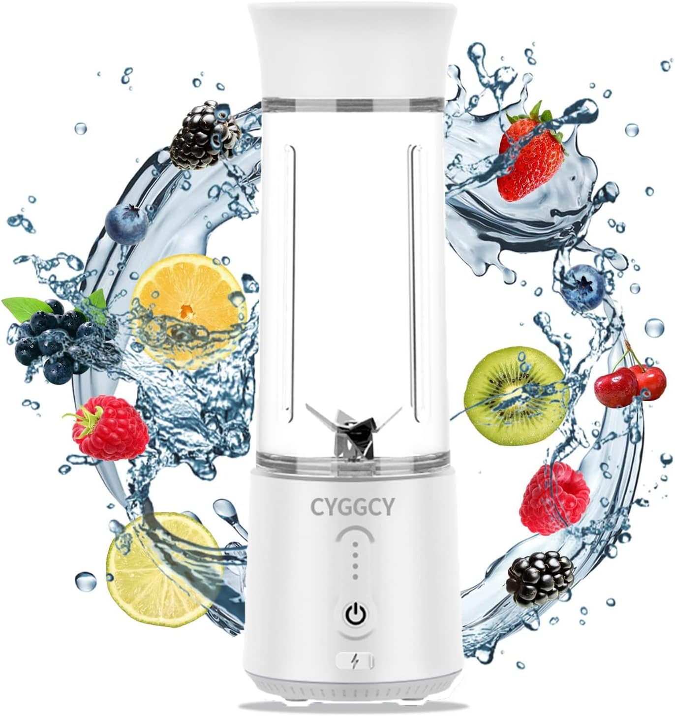 Portable Blender, Personal Blender for Shakes & Smoothies, Mini 17.6Oz Juicer Cup with 6 Blades, 4000mAh USB