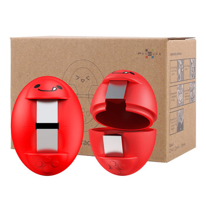 Egg Cracker, Silicone Egg Shell Opener, Cute Egg Shaped Design, Opens Eggs with Ease, A Little Happiness Boost for Your Kitchen.(Color: Red, 2-Pack)