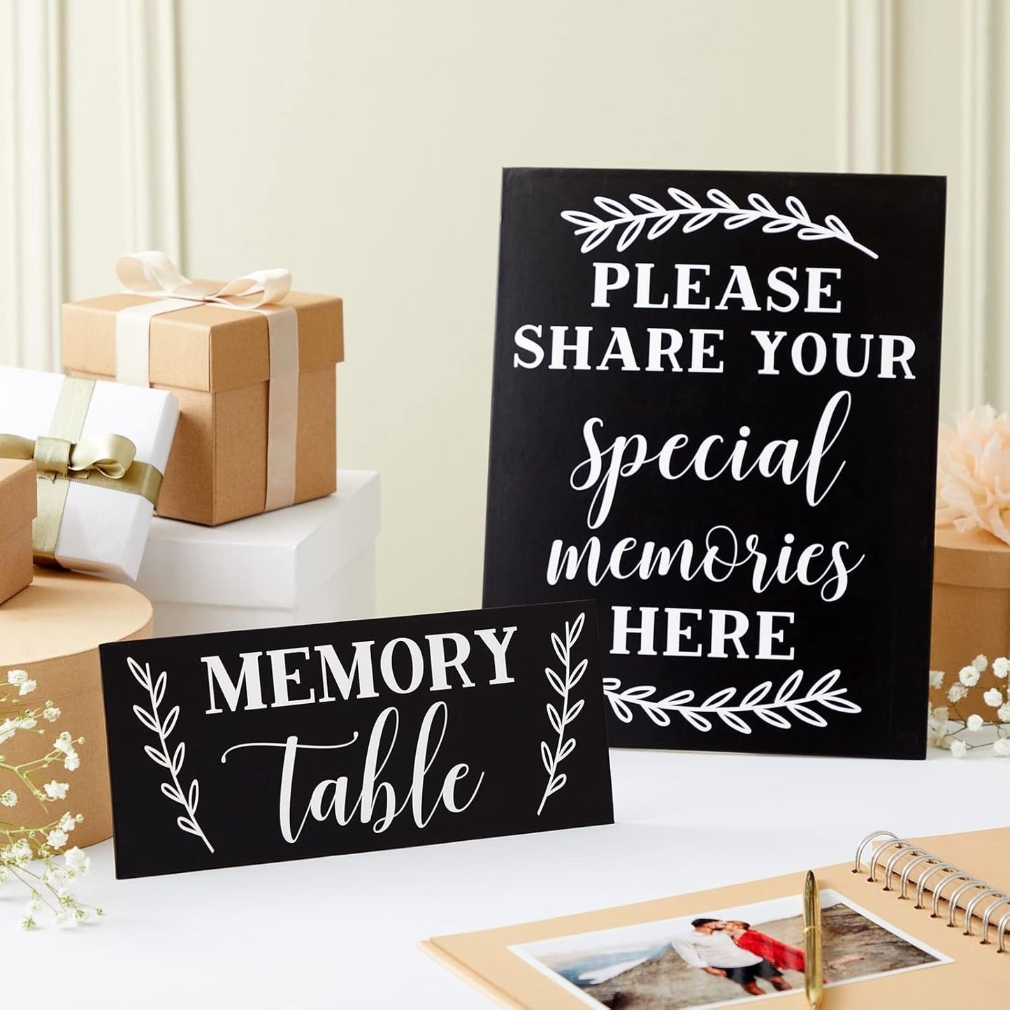 Juvale Celebration of Life Decorations – Memory Signs for Funeral, Memorial Service, Graduation, Wedding, and Birthday