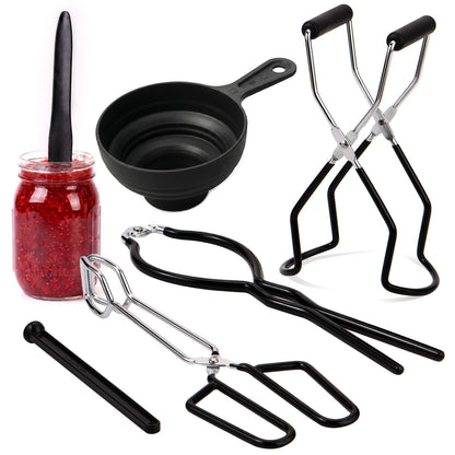 Canning Supplies Starter Kit Canner Tools for Water Bath and Pressure Canning Utensil Set includes Jar Lifter, Tongs, Funnel, Wrench, Lid Lifter for Beginners