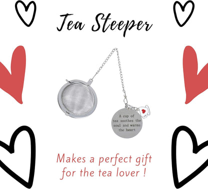 Stainless Steel Tea Infuser Tea Ball with Cup Charm for Loose Leaf Tea Strainer