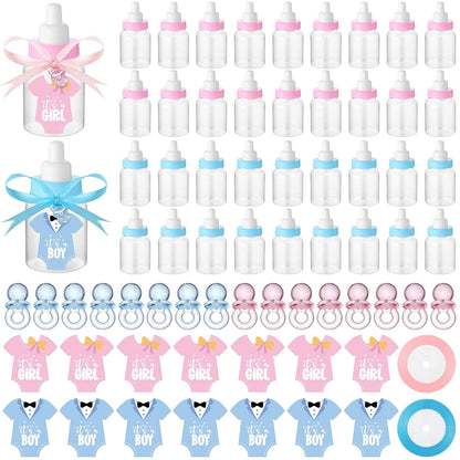 162 48 48 64 2 Pcs Gender Reveal Baby Shower Favors Mini Milk Bottles Plastic Baby Candy Bottle Mini Pacifiers Tiny