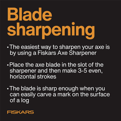 Fiskars Axe and Knife Blade Sharpener - Outdoor and Backyard Tools - Black