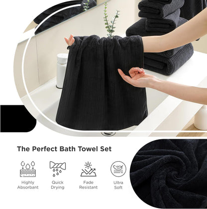 18 Set 6 Towels,6 6 Set Piece Family Bath Towel Include Bath Hand Towels and Washcloths Soft Bathroom Towel