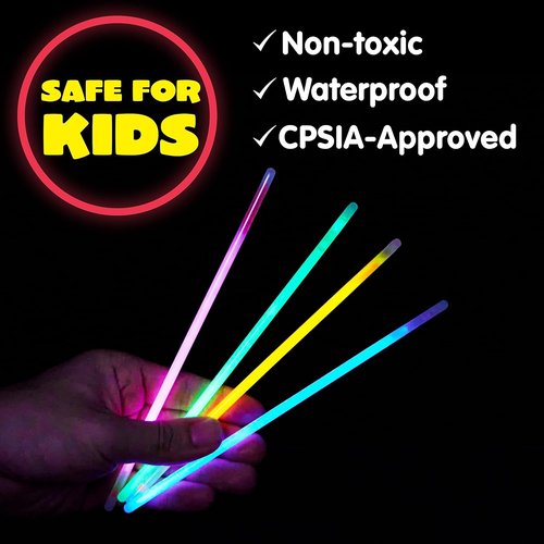 JOYIN 100 Pcs Glow Sticks - Neon Glow in the Dark Party Favors | Light Up Necklaces & Bracelets
