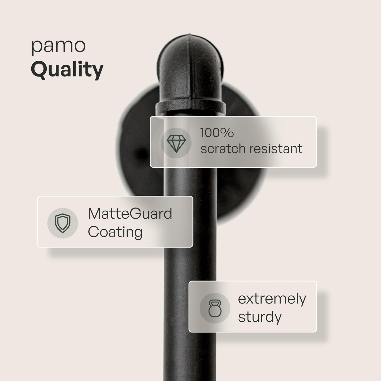 pamo Industrial Pipe Clothing Rack – Wall Mounted Black Closet System in Powder-Coated Steel – 154.33" W × 87.4" H – Easy Setup – Ideal for Walk-In Closets & Retail Use