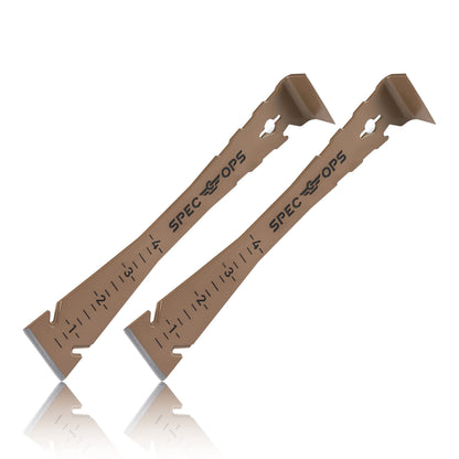 Spec Ops Tools Trim Bar, Pry Bar for Carpentry & Nail Pulling, High-Carbon Spring Steel, Beveled Edges, 9.5" 2 Pack
