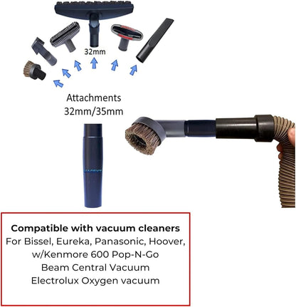 Universal Vacuum Hose Adapter Kit, Compatible with Bissell, Kenmore, Electrolux, Dirt Devil, Hoover