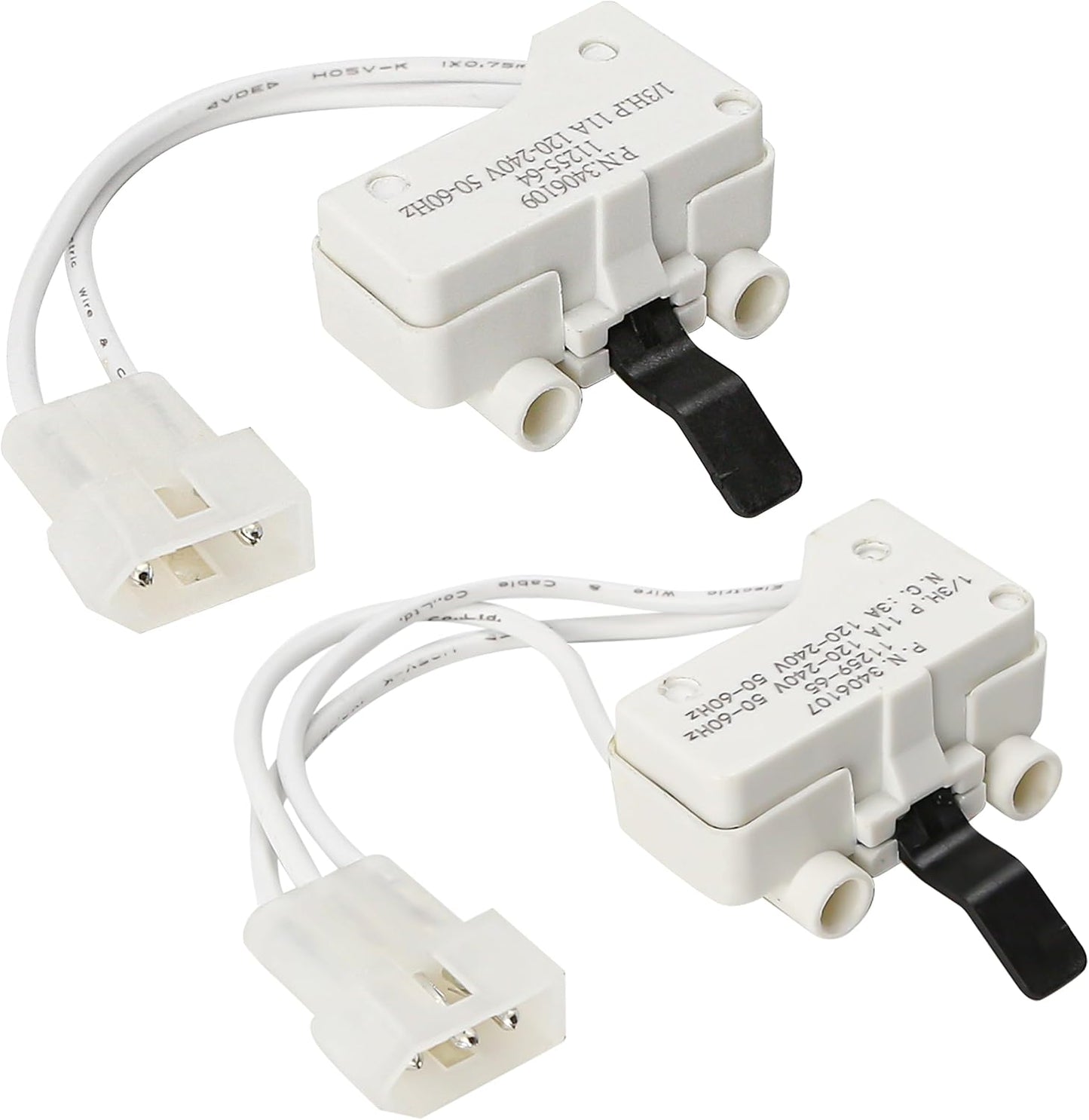 Replacement Part WP3406109 Dryer Door Switch - Compatible with Whirlpool Kenmore Maytag Roper Estate Sear