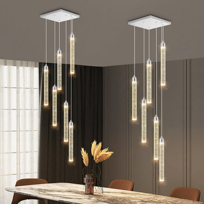 dolria Modern Crystal Pendant Lights for Kitchen Island Mini Chandelier LED Dimmable Ceiling Handing Lighting for Dining Room Corridor 2700K 6000K