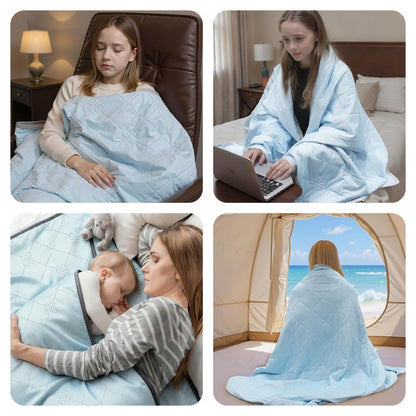 Cooling Blanket for Kids,Ultra Soft and Lightweight Cozy Cooling Moisture Wicking Blanket for Toddler,Breathable Throws for Travel,Couch and Sofa,Also for Dogs