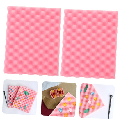 JECOMPRIS 2Pcs Fondant Flower Drying Holders Flexible Sponge Mats for Cake Decorating Tools Non Stick for Gum Paste and Royal Icing Flowers Versatile Drying Pad for Creative
