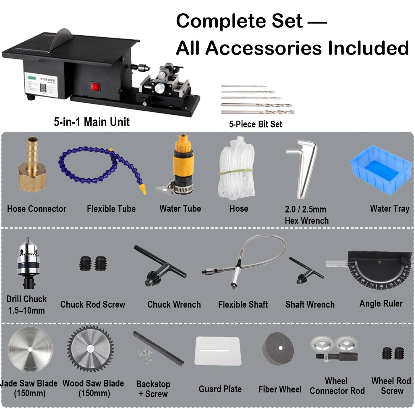 Lapidary Equipment 1850W with 180mm Diamond Blade, Rock Polisher, Jewelry Rock Saw, Rock Cutter for DIY Lapidary Grinding Engraving Polishing Drilling