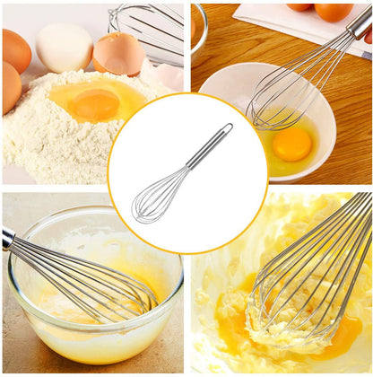 VITASUNHOW Wire Whisks for Household Purposes Pack of 3 Stainless Steel Handheld Egg Whisk 10-Inch