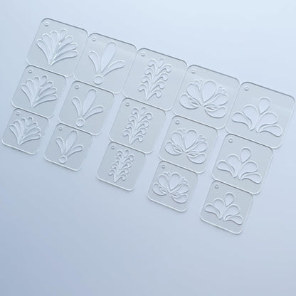 Mandala Dot Art Stencils Set, 15 Pieces in 3 Sizes 2.17-2.95 Inch, Drawing Templates for Painting, Canvas, Wood