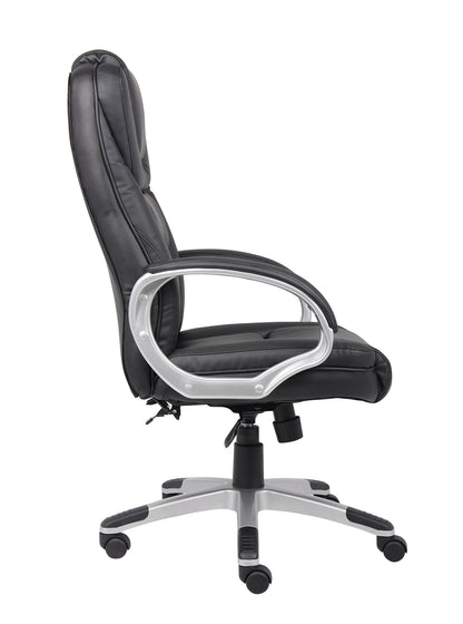 Boss Black No Tools Required Executive Leather Chair