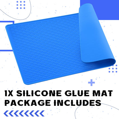 Breling 30"x20" Large Silicone Glue Mat, Thick 3.2mm, Heat Resistant Mat for Crafts, Projects, Tabletop - Easy to Clean Silicone Mats, Non-slip Surface - Rolls up for Convenient Storage