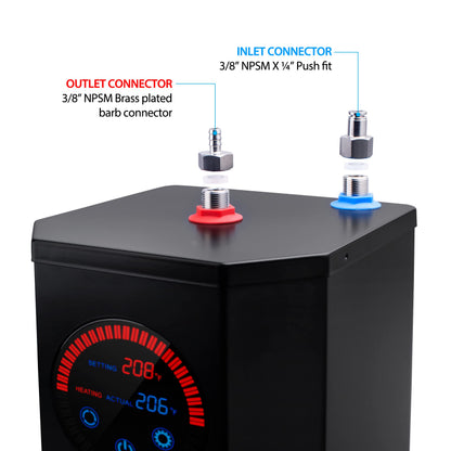 American Standard ASH-410 Digital Hot Water Dispenser, Includes Polished Chrome Dual Handle Faucet 1500 Watts, 110v