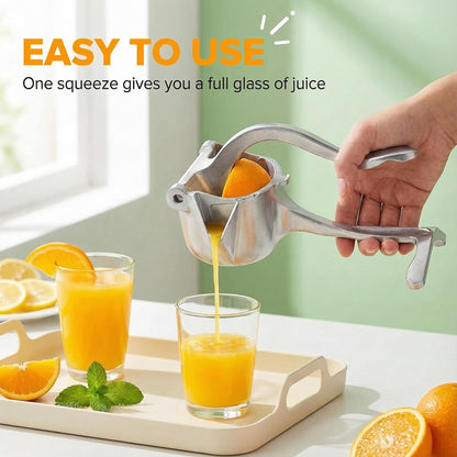 Fresh Fruit Juice Extractor, 2026 Upgrade Aluminum Hand Juicer Squeezer Lemon Juicer Manual Hand Press with Ergonomic Grip, Easy to Clean for Orange Citrus Pomegranate Lime Grapefruit Kitchen Tool
