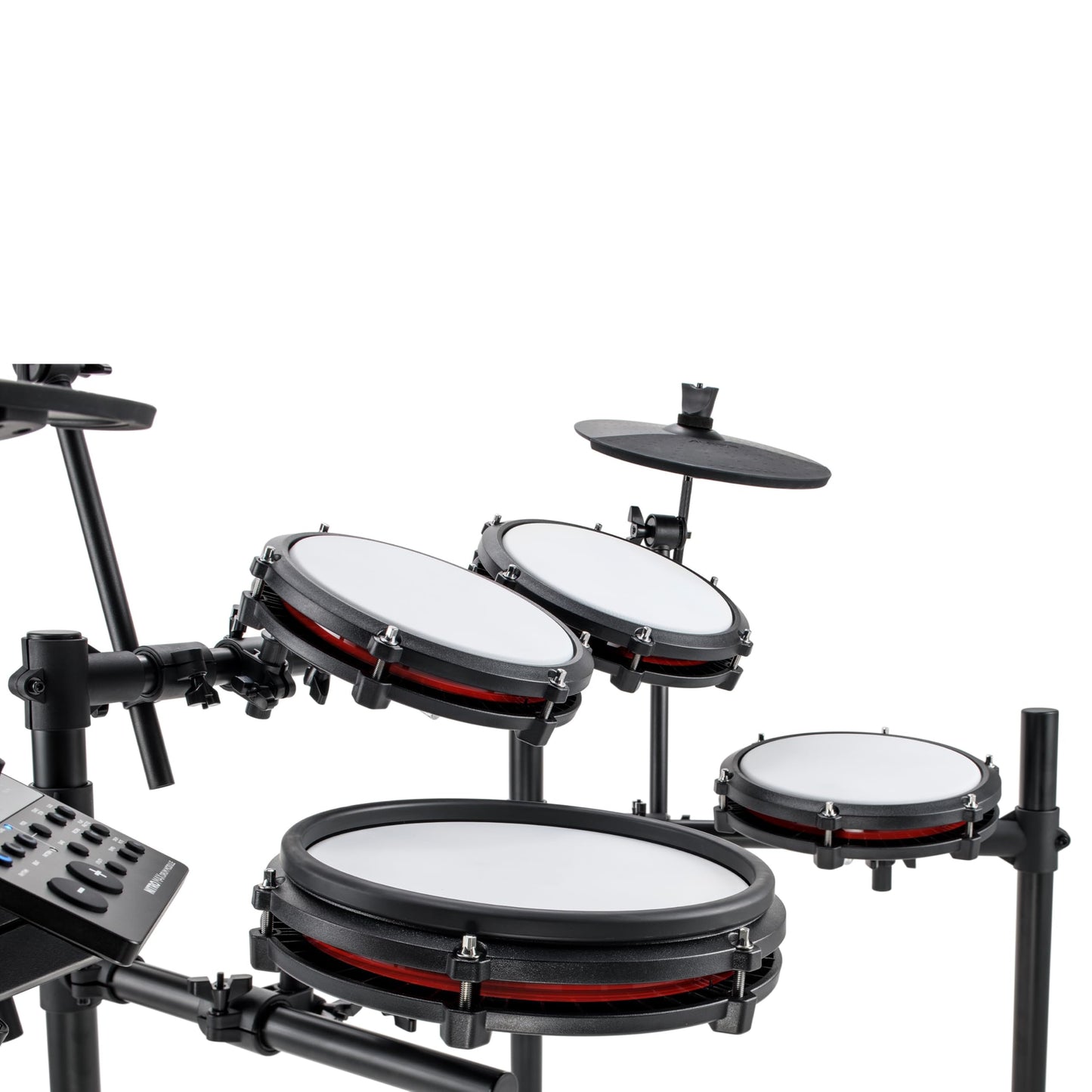Alesis Nitro Max Kit Compact Electric Drum Kit with Quiet Mesh Pads, 10" Dual-Zone Snare, Bluetooth, 440+ BFD Sounds, Drumeo, USB MIDI, Kick Pedal