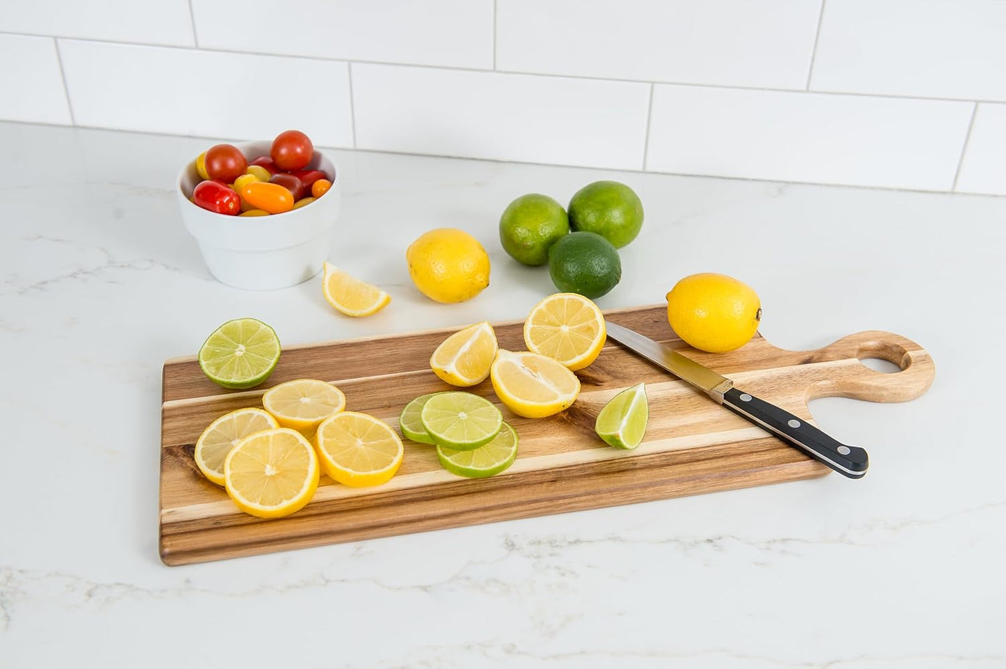 Lipper International Acacia Wood Serving and Cutting Board, 19.75" x 7" x 0.5"