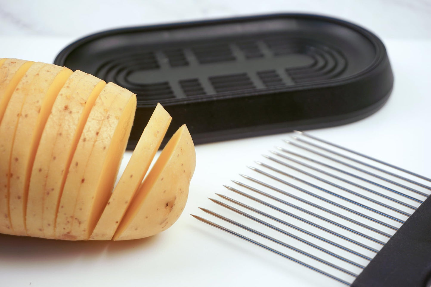RSVP International Hasselback Potato Guide, One size, Black