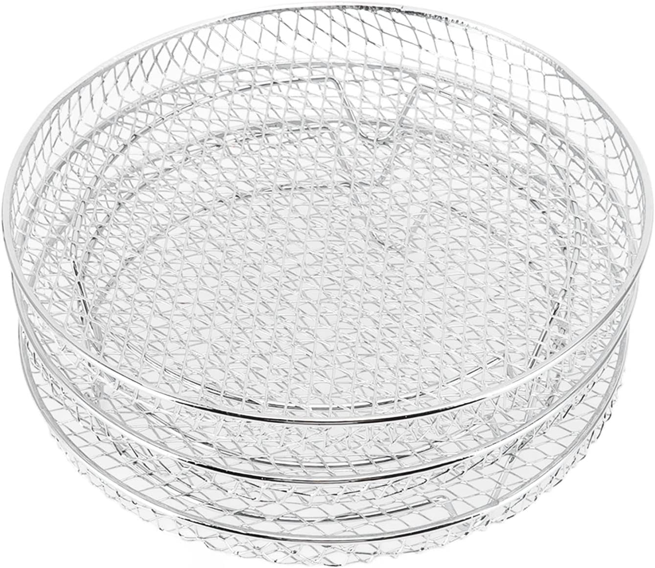 Fdit 3Pcs Air Fryer Racks, Stackable Dehydrator Racks for Food Grade Stainless Steel Air Fryer Accessories