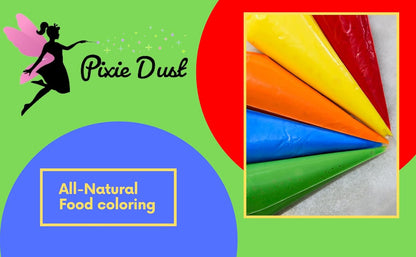 Pixie Dust Dye-Free Food Coloring Powders Set - All-Natural, Plant-Based | 2 Jars (0.40 oz Each)