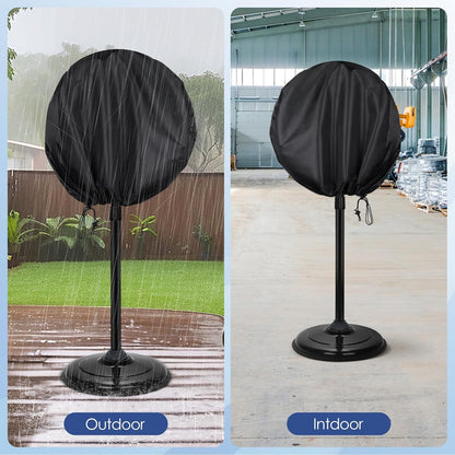 Industrial Heavy Duty Outdoor Floor Fan, Waterproof Dustproof Cover