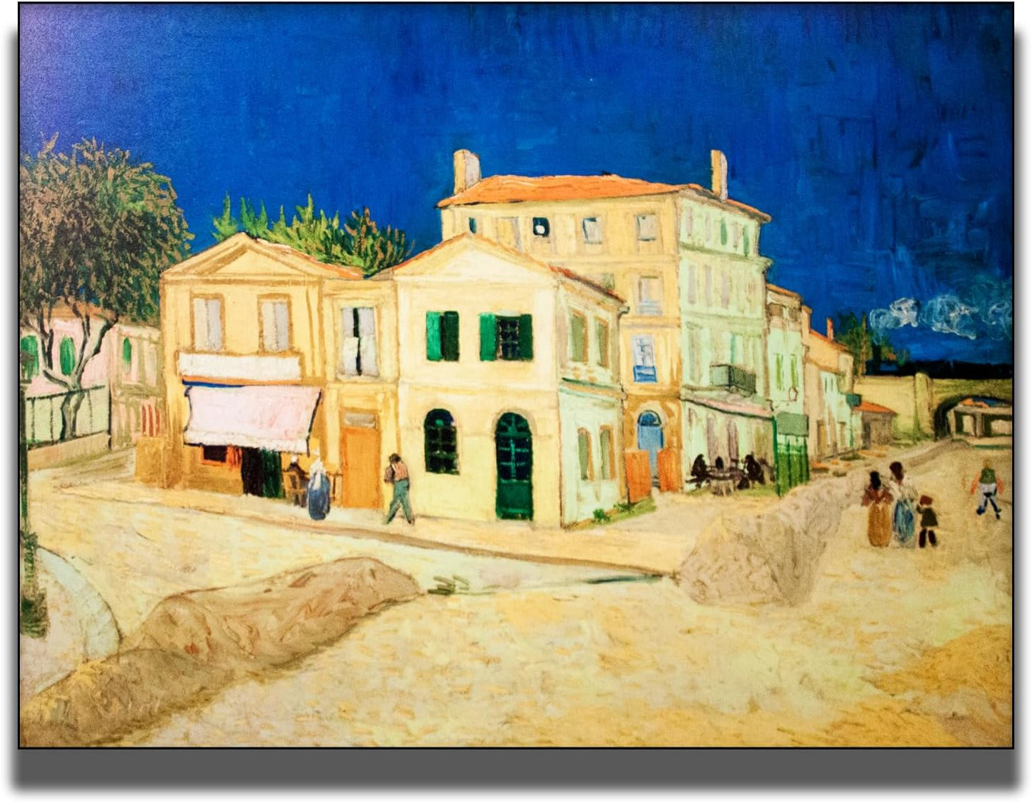 OKRA Van Gogh Wall Art, Yellow House Poster, Impressionist Fine Art Home Decor Unframed (12x16in)