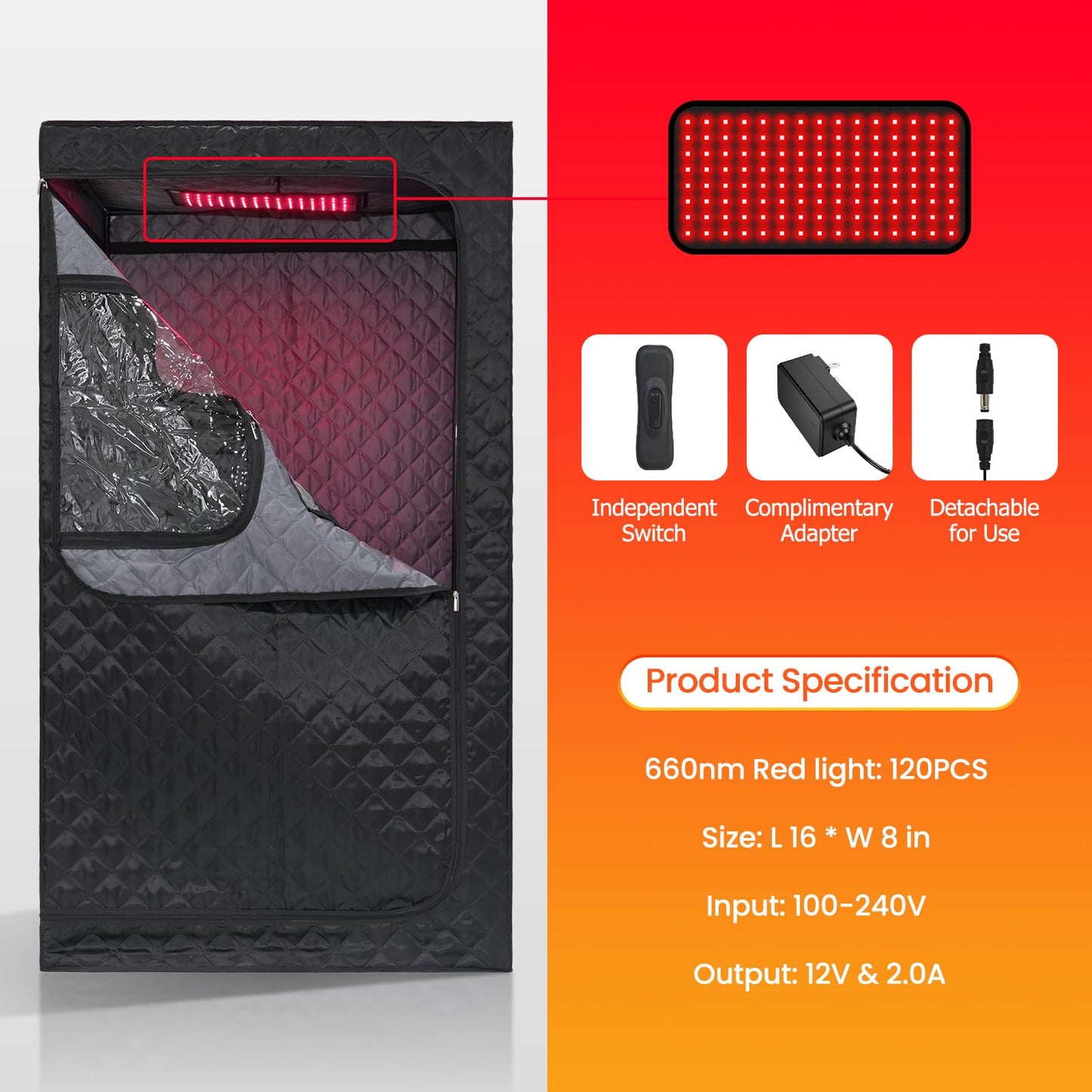 Smartmak Portable Steam Sauna, Personal Steam Sauna Box, Indoor Steam Sauna for Home, with 4L 1600W Steamer, Remote Control, Folding Chair (Black, 47.24 * 35.43 * 62.7 inch)