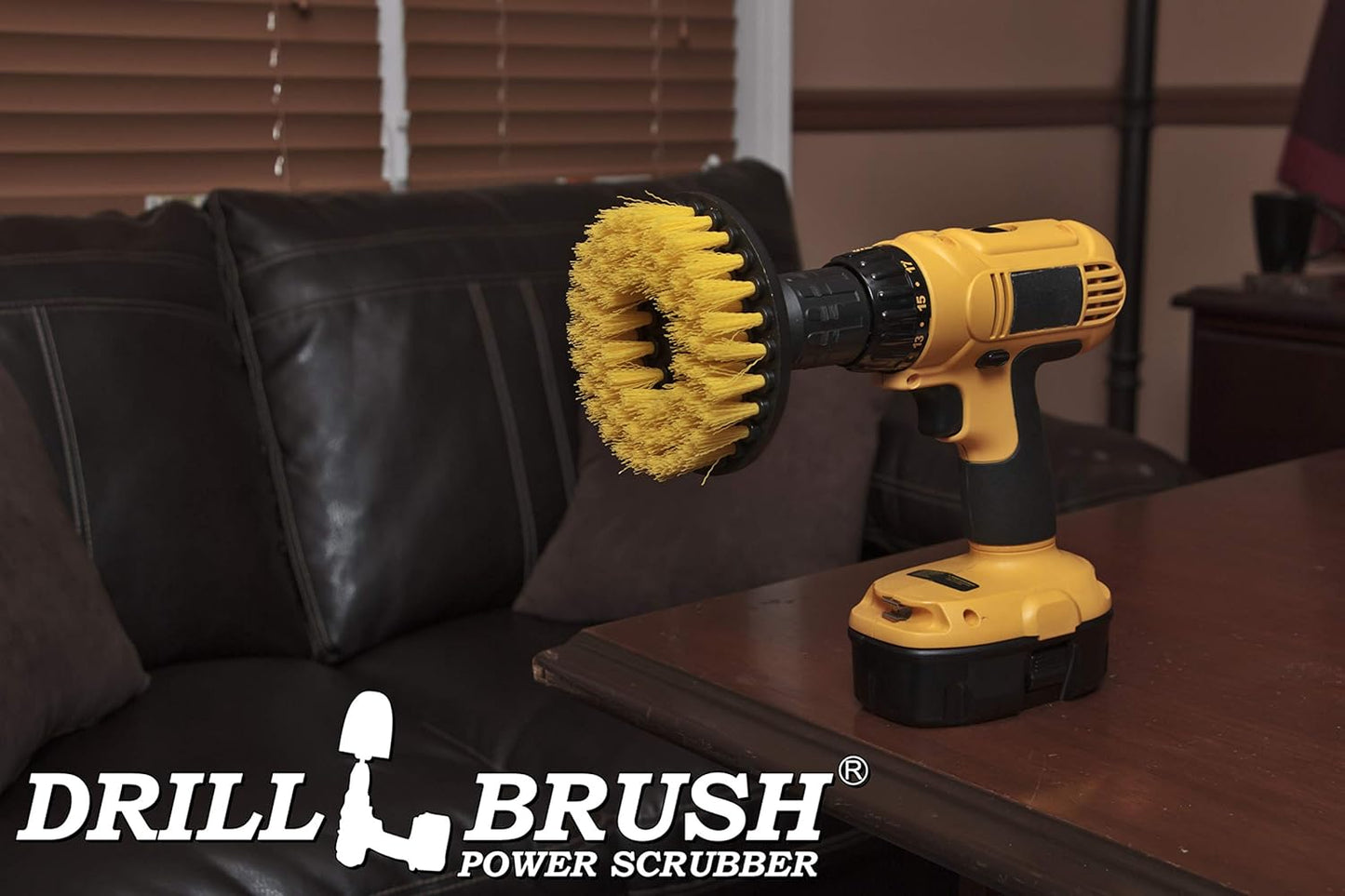 Drillbrush Bathroom Cleaning Drill Brush Attachment - Tile and Grout Cleaner Scrubber- Shower Cleaning Brush Attachment