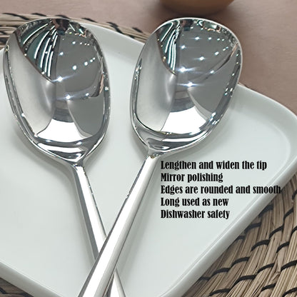 SIAIQIANG Extra-Large Serving Spoon,12 Inch Premium Food-Grade 18/10 Stainless Steel,Heavy-Duty Buffet Spoon with Ergonomic Long Handle (1 Pack)