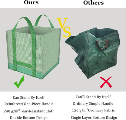 CDLXSH 32 Bushes(2-Pack 32Gallons) Gallons Reusable Garden Waste Bags, Yard Waste Bags, Lawn/Leaf Bags, Heavy Duty