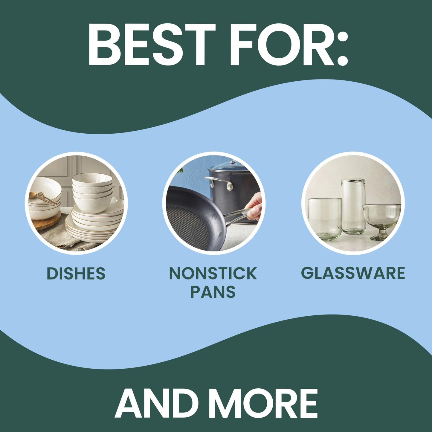 Scotch-Brite Non-Scratch Dishwand Kit, Includes 1 Wand & 7 Refill Pads, Keep Hands Out of the Mess