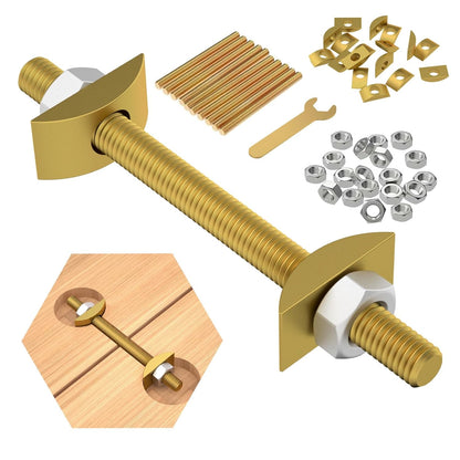 Countertop Connector, Table Top Fasteners, Miter Draw Bolt Joint Connector Pack for Butcher Block & Furniture (10PCS)