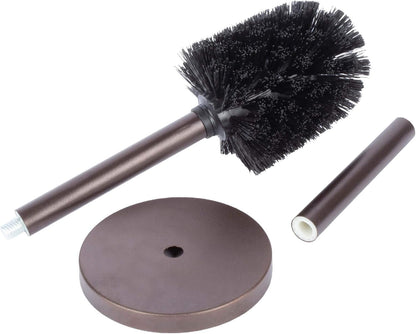 JS Jackson Supplies Sleek Toilet Brush and Holder with Metal Handle, Bronze, Pack of 2