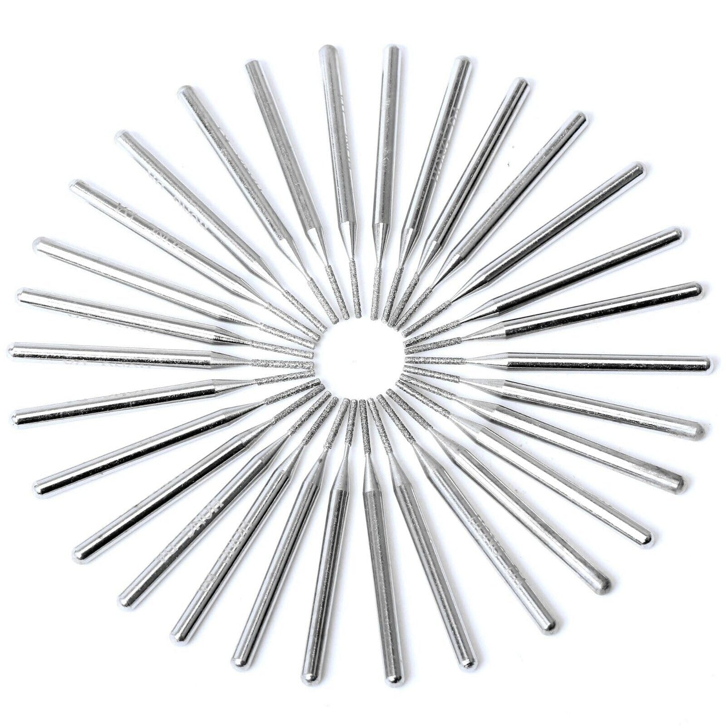 JINGLING 30 Pcs 1mm Diamond Drill Bits for Stone Ceramic Glass Lapidary Supplies 1/8 inch Shank for Dremel Tool Jewelry Making Kit