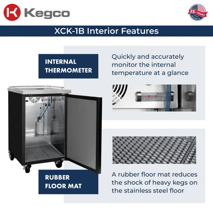 Kegco Commercial Direct Draw Beer Dispenser Kegerator Keg Cooler XCK-1B
