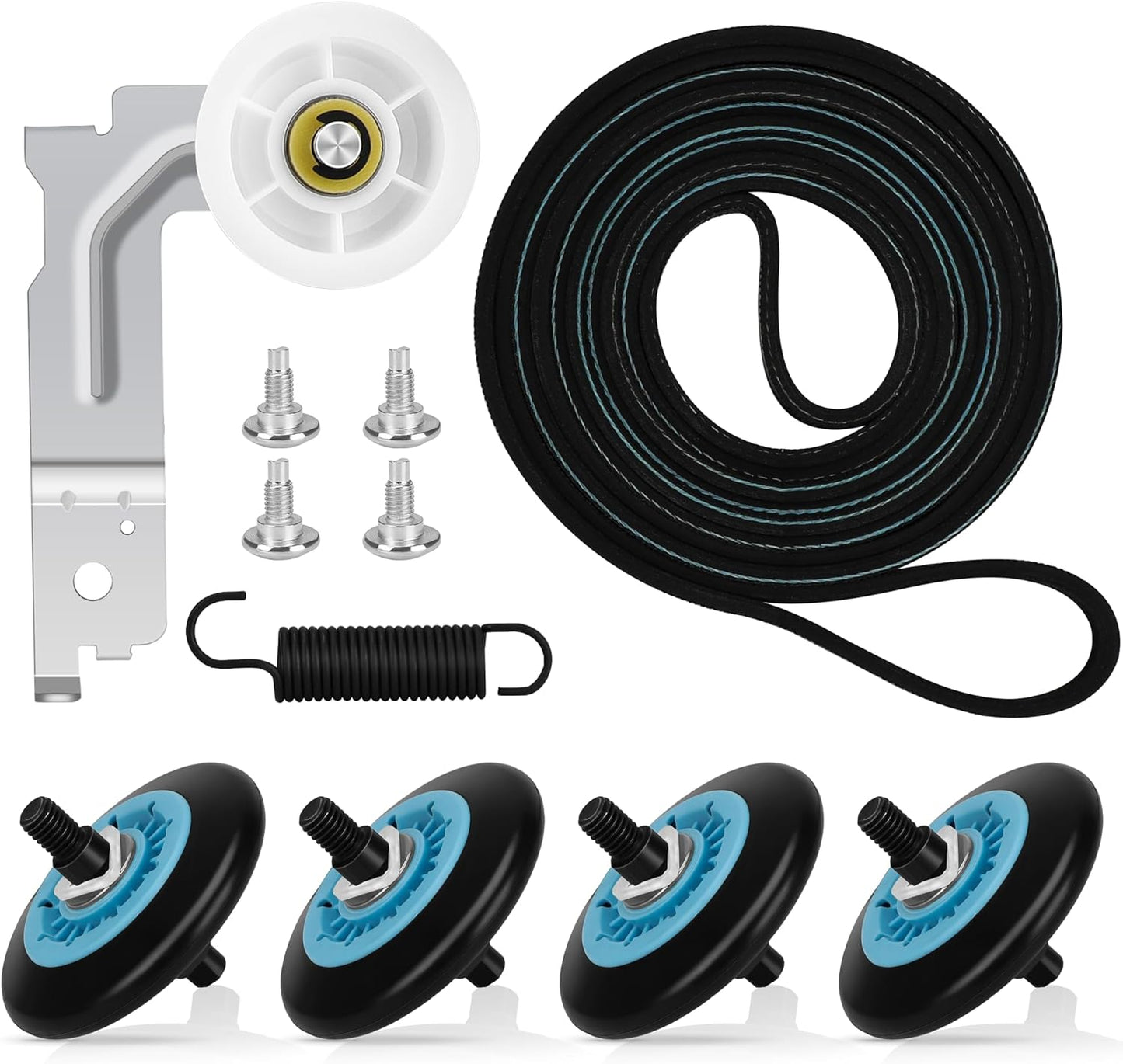 Upgraded Dryer Parts for Sam.sung Dryer, Roller Replacement Kit, Compatible with DV45H7000EW/A2 DV42H5000EW/A3