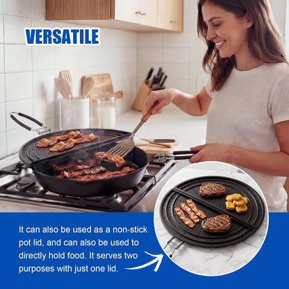 Snowyee Foldable Splatter Screen for Frying Pan, Silicone Grease Splatter Guard Include 3 Different Size 13/11.42/9.84 inch or 33/29 / 25 cm for Kitchen Cooking Pan Cover (1 Piece/Black)