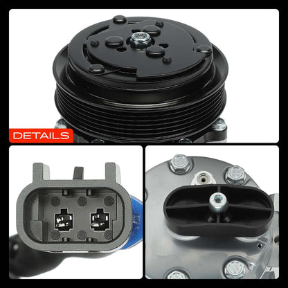 A-Premium Air Conditioner AC Compressor with Clutch Compatible with Freightliner Century Class/Classic/Classic XL 2002-2007, Columbia 2003-2004/2006, FC70/FL50 2004-2004, FS65, M2 106, MB60, MB70