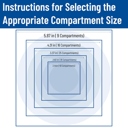 Carlisle FoodService Products OptiClean Plastic 25-Compartment Divided Glass Rack with Extender, Blue, (Pack of 3)