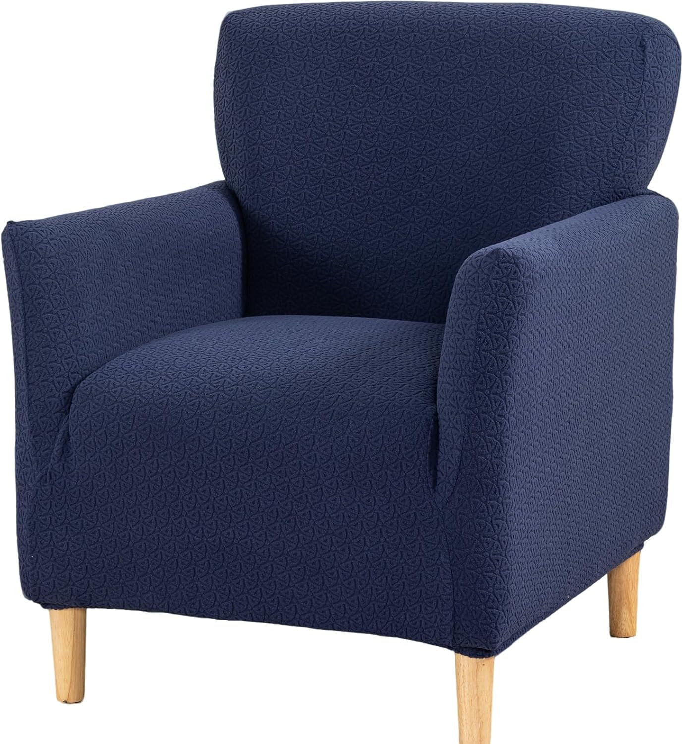 1 Blue,1PC) Stretch Chair Covers with Arms Piece Accent Chair Cover Banquet Armchair Slipcover Ice Patterned Jacquard