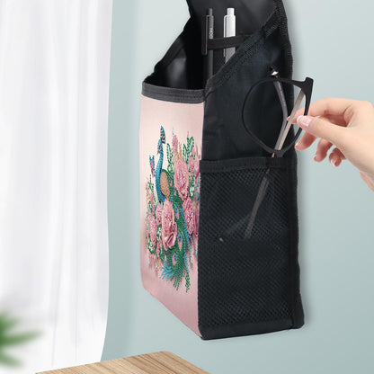 Diamond Painting Storage Organizer Kit with Beautiful Pattern Design Round and Special Shape Diamond Art Kit，Door Hanging Holder Suitable for Storing Small Items, Foldable Wall Pouch Without Hooks