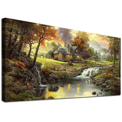 YALKIN Square 5D Diamond Painting Kits for Adults, Large Diamond Art Kits Full Drill Diamond Painting Kit for Adult Beginners, DIY Crystal Picture Art for Home Wall Decor 40 x 70cm/15.7 x 27.6in