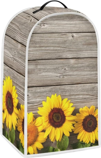 Wood Sunflower Blender Dust Cover, Fingerprint Protection for Stand Mixer or Coffee Machine, Stain Dust Resistant with